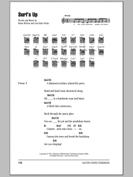 page one of Surf's Up (Guitar Chords/Lyrics)