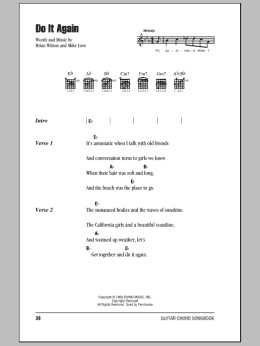 page one of Do It Again (Guitar Chords/Lyrics)