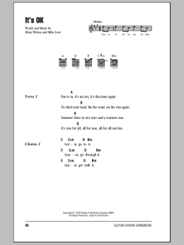 page one of It's OK (Guitar Chords/Lyrics)