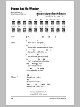 page one of Please Let Me Wonder (Guitar Chords/Lyrics)