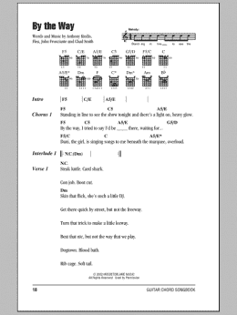 page one of By The Way (Guitar Chords/Lyrics)
