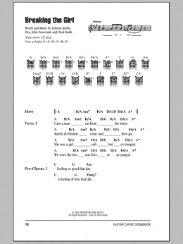 page one of Breaking The Girl (Guitar Chords/Lyrics)