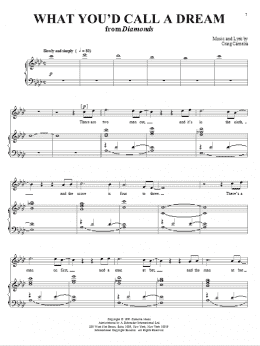page one of What You'd Call A Dream (Piano & Vocal)