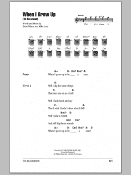 page one of When I Grow Up (To Be A Man) (Guitar Chords/Lyrics)