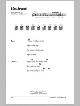 page one of I Get Around (Guitar Chords/Lyrics)