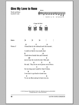 page one of Give My Love To Rose (Guitar Chords/Lyrics)