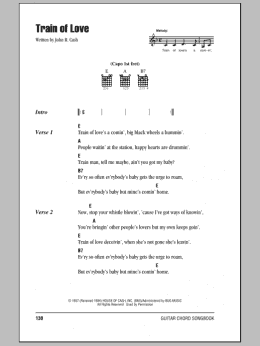 page one of Train Of Love (Guitar Chords/Lyrics)