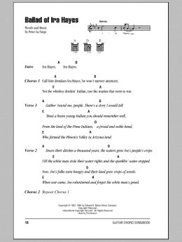 page one of Ballad Of Ira Hayes (Guitar Chords/Lyrics)