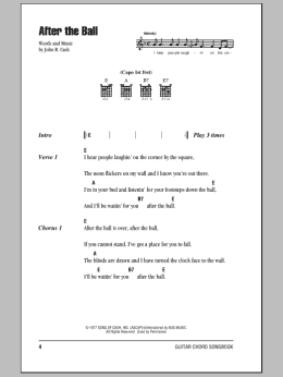 page one of After The Ball (Guitar Chords/Lyrics)