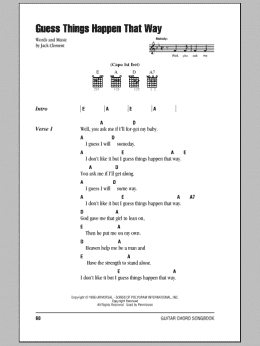 page one of Guess Things Happen That Way (Guitar Chords/Lyrics)