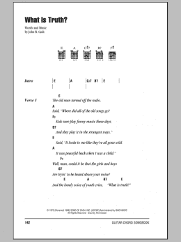 page one of What Is Truth? (Guitar Chords/Lyrics)