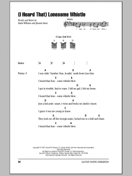 page one of (I Heard That) Lonesome Whistle (Guitar Chords/Lyrics)