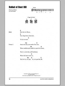 page one of Ballad Of Boot Hill (Guitar Chords/Lyrics)