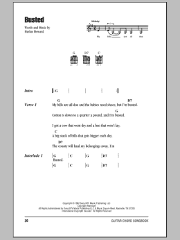 page one of Busted (Guitar Chords/Lyrics)