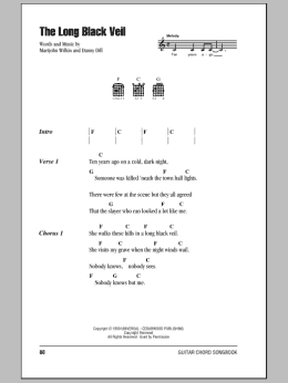 page one of The Long Black Veil (Guitar Chords/Lyrics)