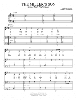 page one of The Miller's Son (Piano & Vocal)