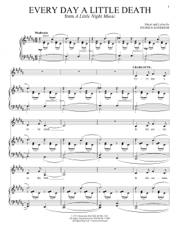 page one of Every Day A Little Death (Piano & Vocal)