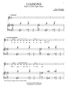 page one of Liaisons (Piano & Vocal)