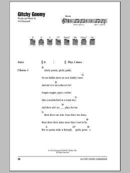 page one of Gitchy Goomy (Guitar Chords/Lyrics)