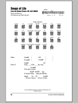 page one of Songs Of Life (Guitar Chords/Lyrics)