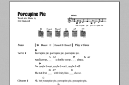 page one of Porcupine Pie (Guitar Chords/Lyrics)