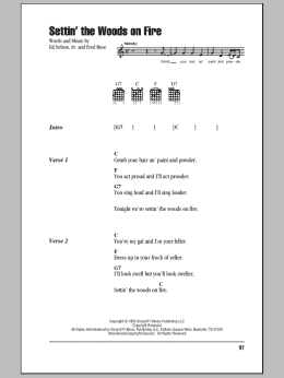 page one of Settin' The Woods On Fire (Guitar Chords/Lyrics)