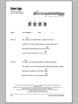 page one of Kaw-Liga (Guitar Chords/Lyrics)