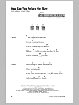 page one of How Can You Refuse Him Now (Guitar Chords/Lyrics)