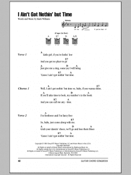 page one of I Ain't Got Nothing But Time (Guitar Chords/Lyrics)
