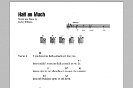 page one of Half As Much (Guitar Chords/Lyrics)