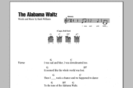 page one of The Alabama Waltz (Guitar Chords/Lyrics)