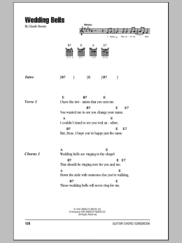 page one of Wedding Bells (Guitar Chords/Lyrics)