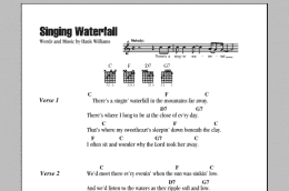 page one of Singing Waterfall (Guitar Chords/Lyrics)