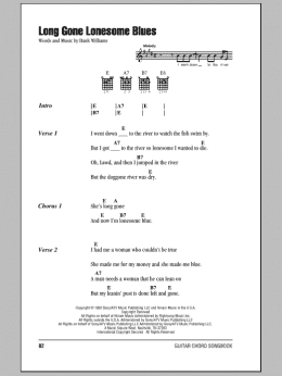page one of Long Gone Lonesome Blues (Guitar Chords/Lyrics)