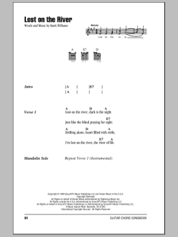 page one of Lost On The River (Guitar Chords/Lyrics)