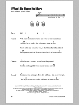 page one of I Won't Be Home No More (Guitar Chords/Lyrics)