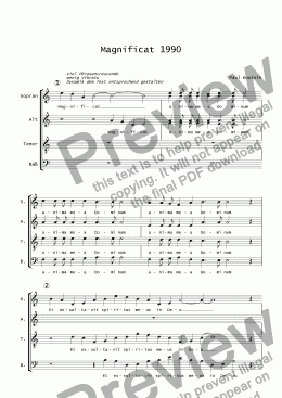 page one of Magnificat 1990