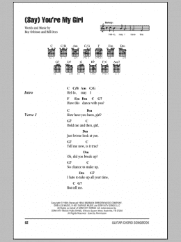 page one of (Say) You're My Girl (Guitar Chords/Lyrics)