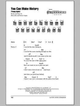 page one of You Can Make History (Young Again) (Guitar Chords/Lyrics)