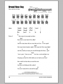 page one of Brand New Day (Guitar Chords/Lyrics)