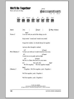 page one of We'll Be Together (Guitar Chords/Lyrics)