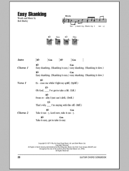 page one of Easy Skanking (Guitar Chords/Lyrics)