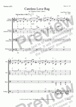 page one of Careless Love Rag (GP/Score & Parts)