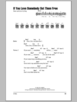 page one of If You Love Somebody Set Them Free (Guitar Chords/Lyrics)