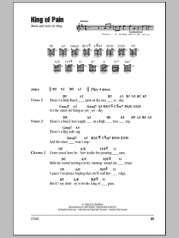 page one of King Of Pain (Guitar Chords/Lyrics)