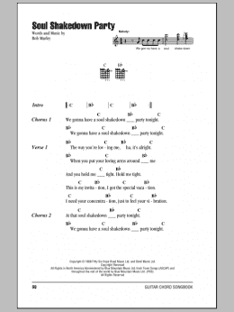 page one of Soul Shakedown Party (Guitar Chords/Lyrics)