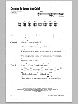 page one of Coming In From The Cold (Guitar Chords/Lyrics)