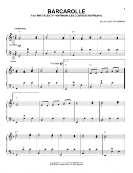 page one of Barcarolle (Accordion)