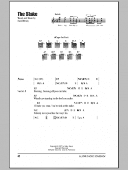 page one of The Stake (Guitar Chords/Lyrics)