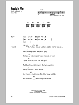 page one of Rock'n Me (Guitar Chords/Lyrics)